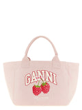 Ganni Multicolor Recycled Polyester Tote Bag