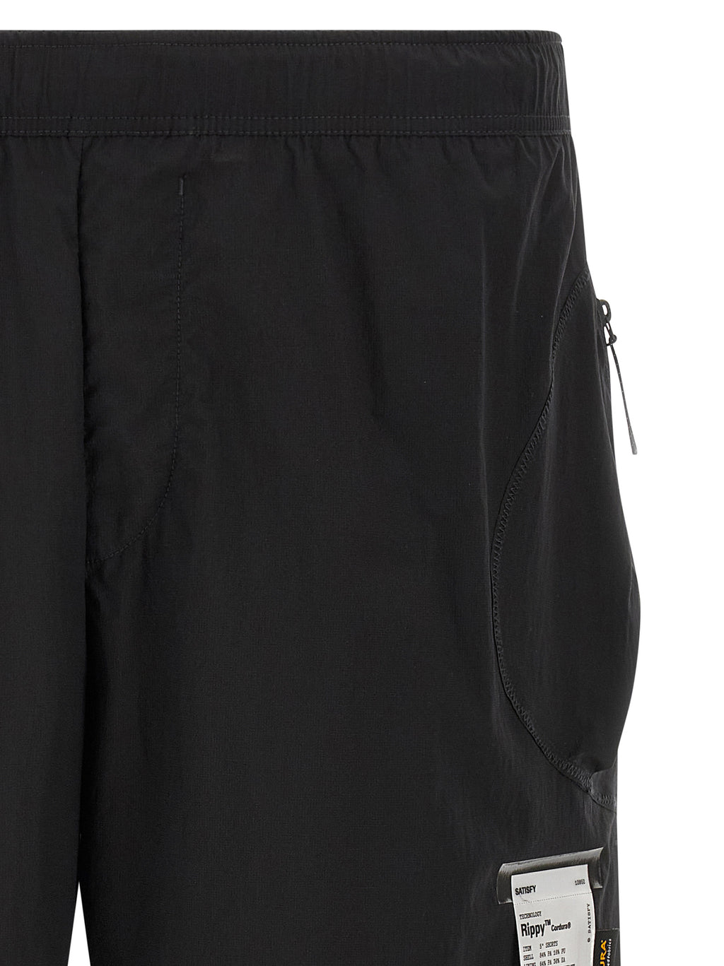 SATISFY Black Polyamide Bermuda Shorts