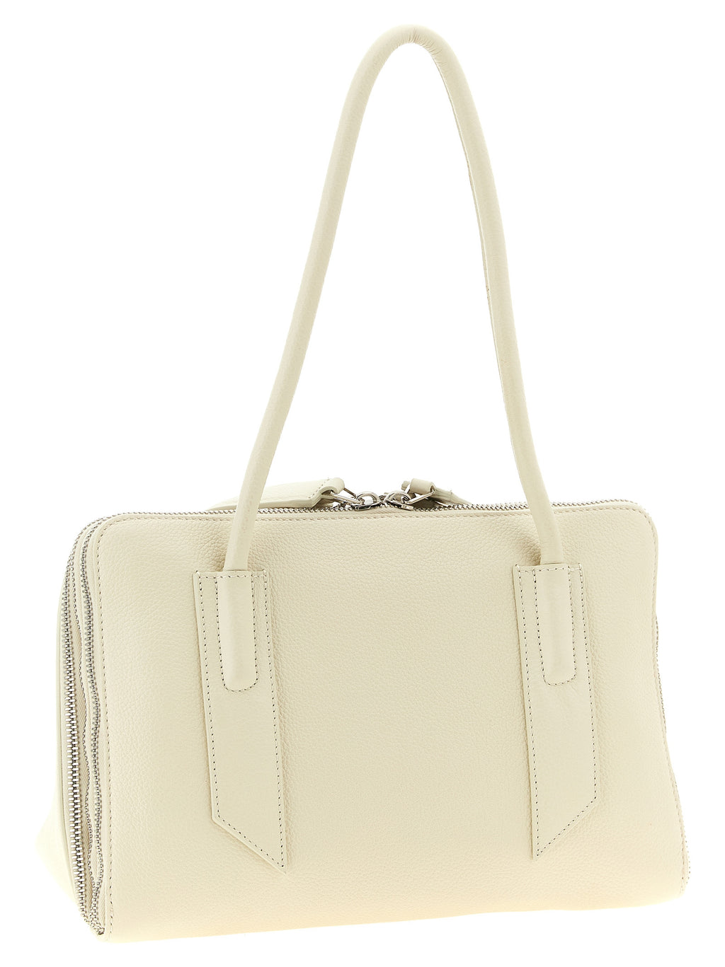 The Attico White Calfskin Shoulder Bag