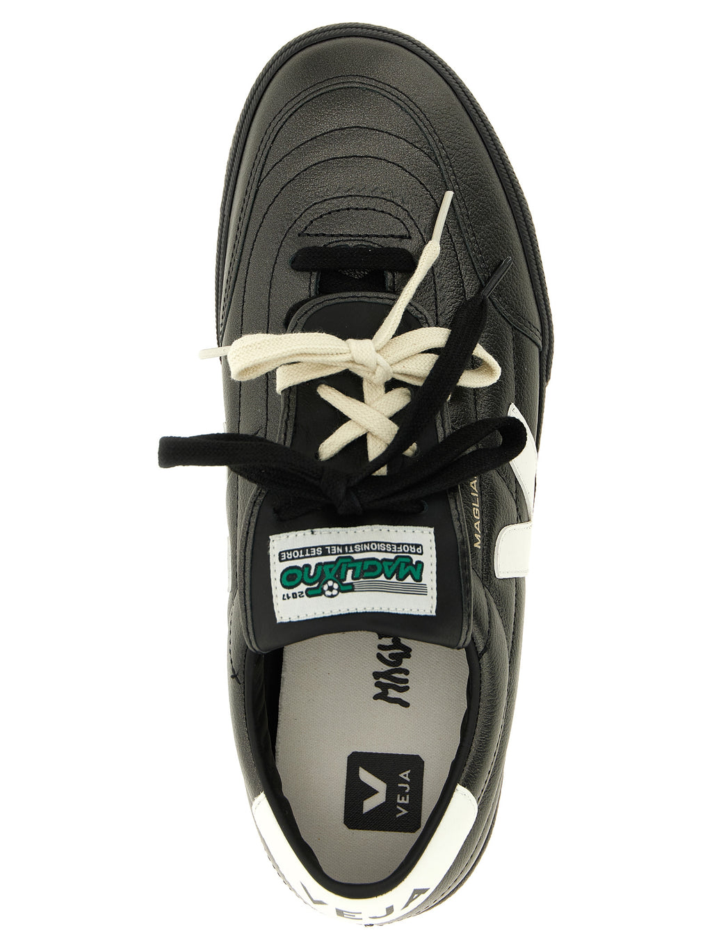 Veja Black Calfskin Low Top Sneakers