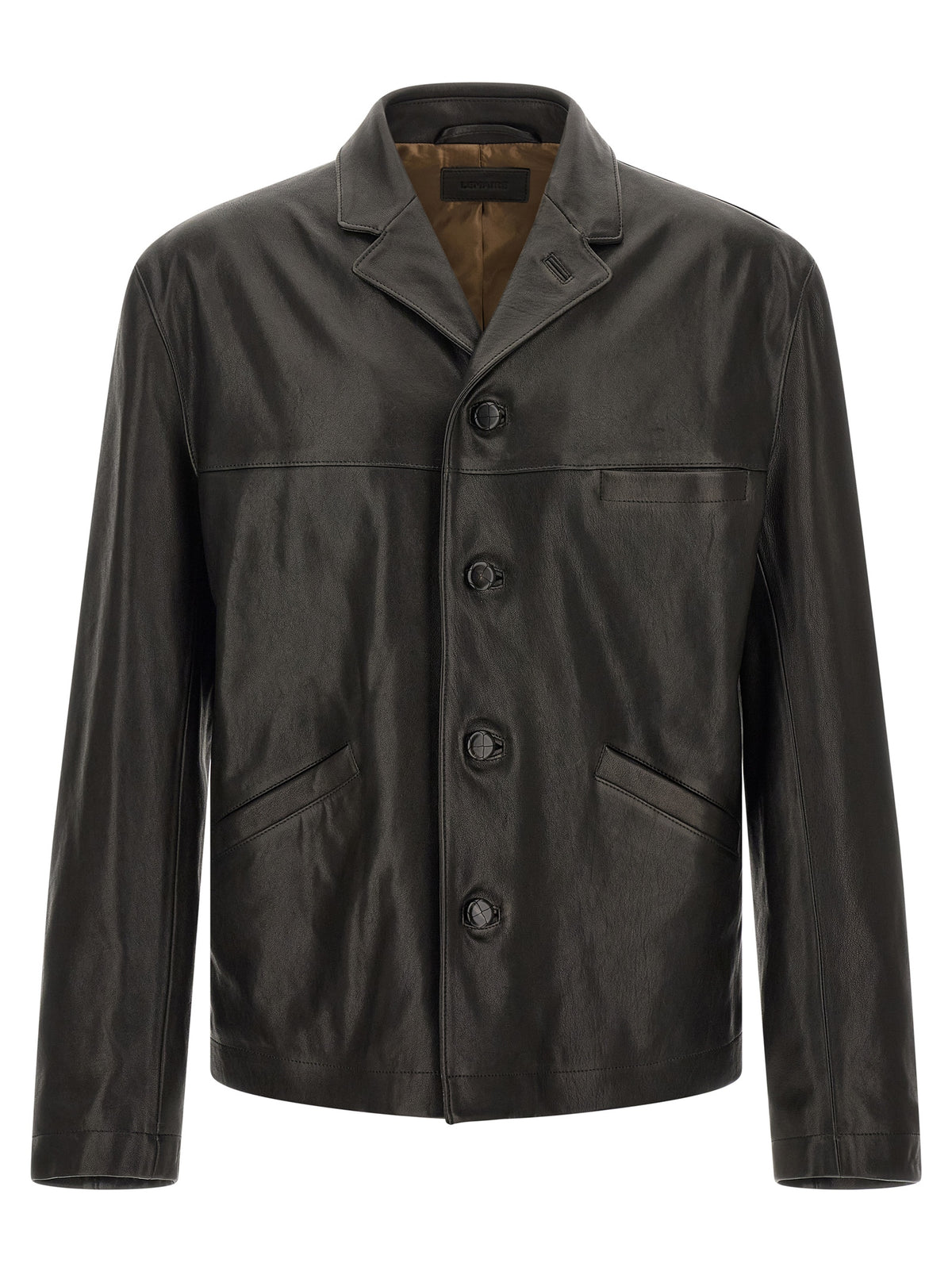 Lemaire Black Calfskin Leather Jacket