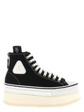 R13 Bicolor Calfskin Platform Sneakers
