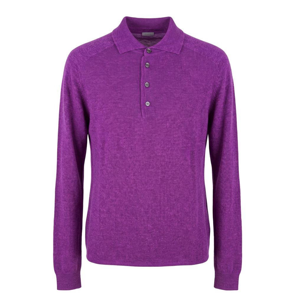 Malo Purple Silk Men Sweater