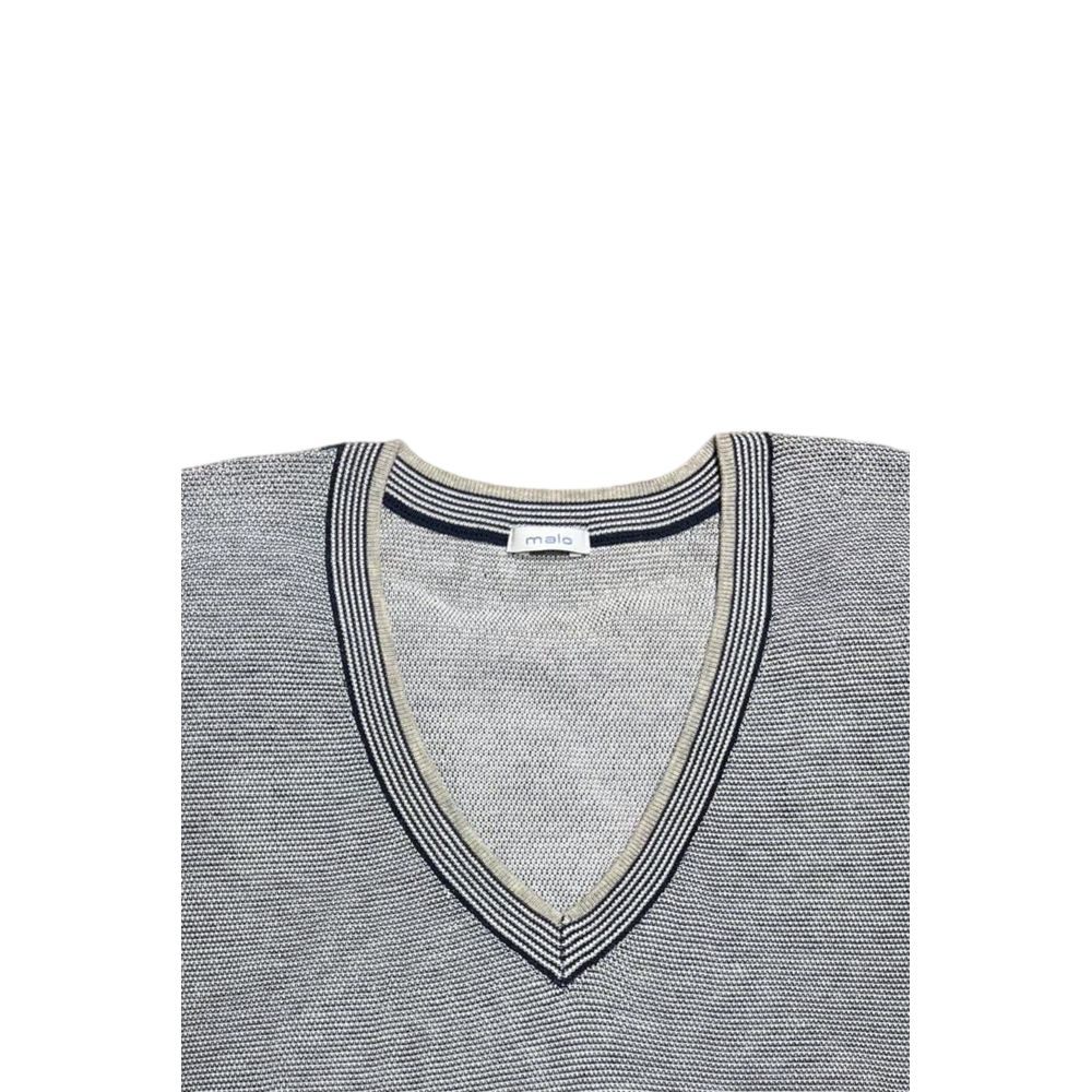 Malo Blue Cotton Men Sweater