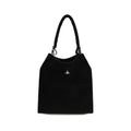 Vivienne Westwood Black Suede Leather Shoulder Bag