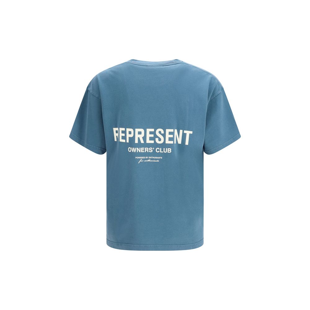Represent Blue Cotton T-Shirt