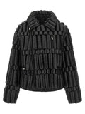 RAXXY Black Nylon Biker Jacket