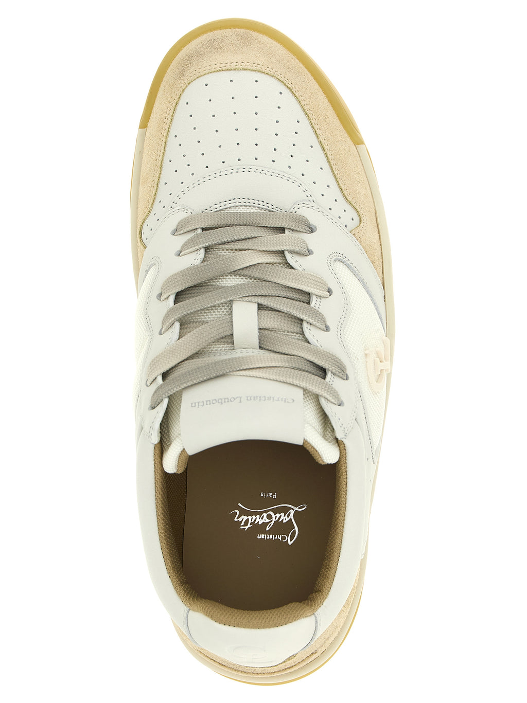Christian Louboutin Beige Calfskin Low Top Sneakers