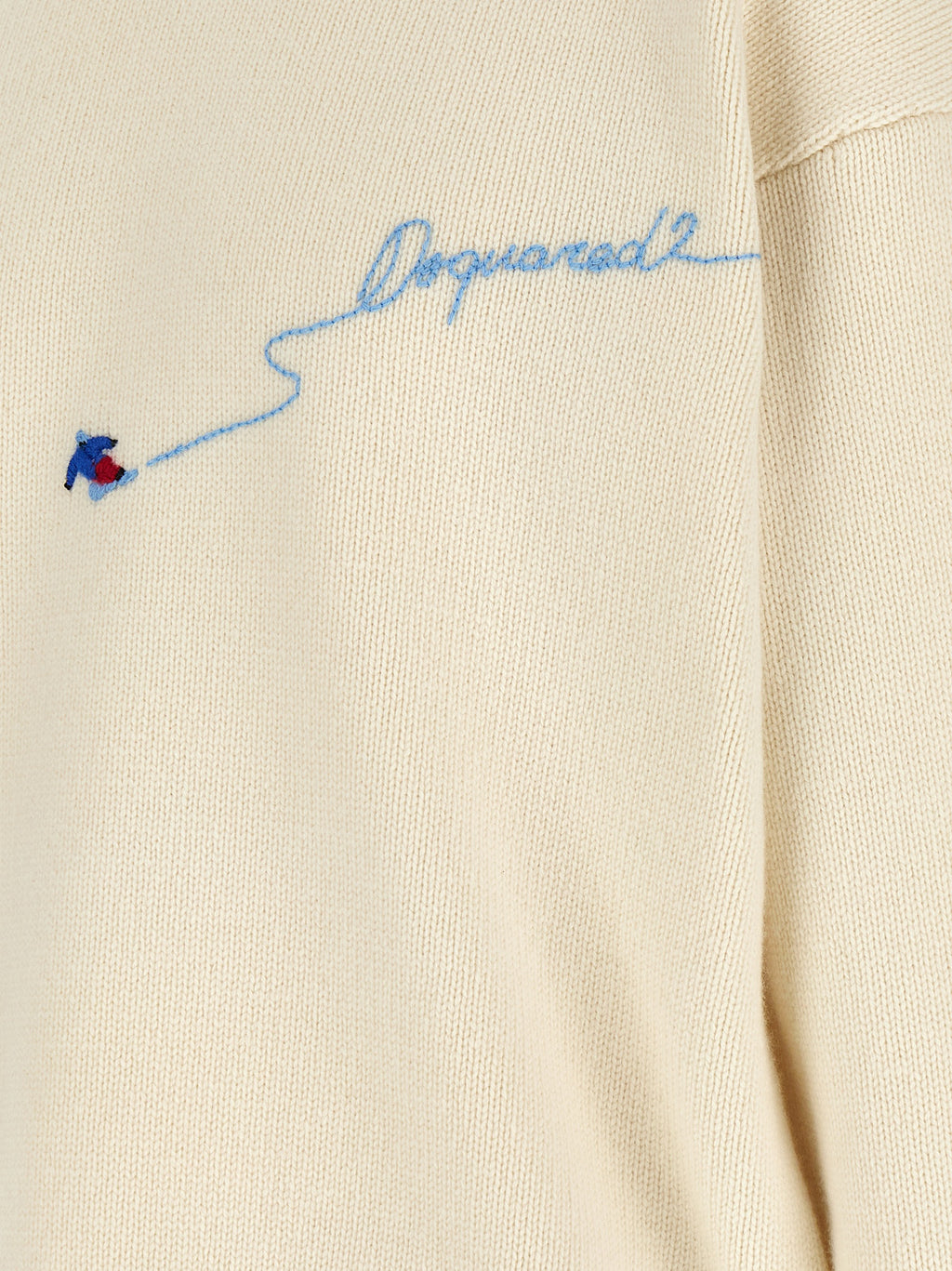 Dsquared² White Wool Cardigan