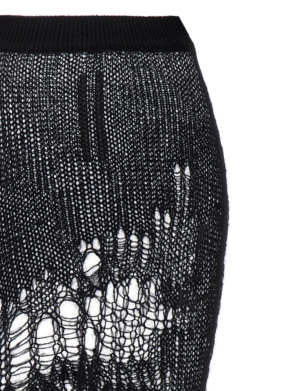 Rick Owens Black Nylon Mini Skirt