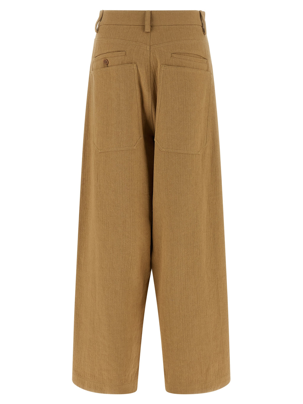 MAISON JEJIA Beige Cotton Casual Pants