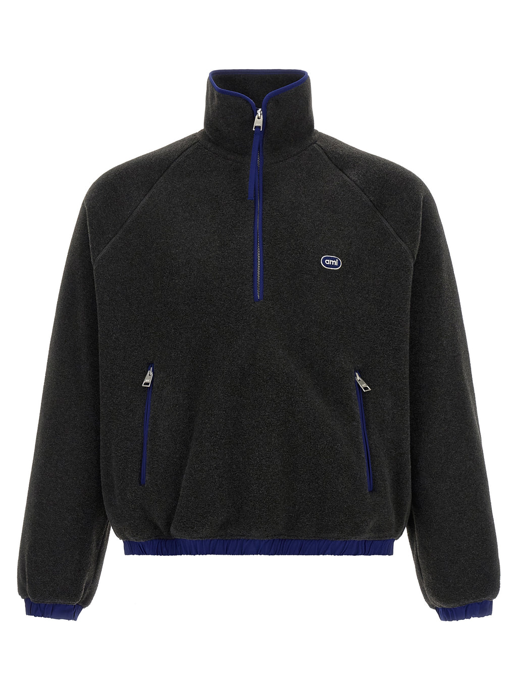 Ami Paris Gray Polyester Sweatshirt