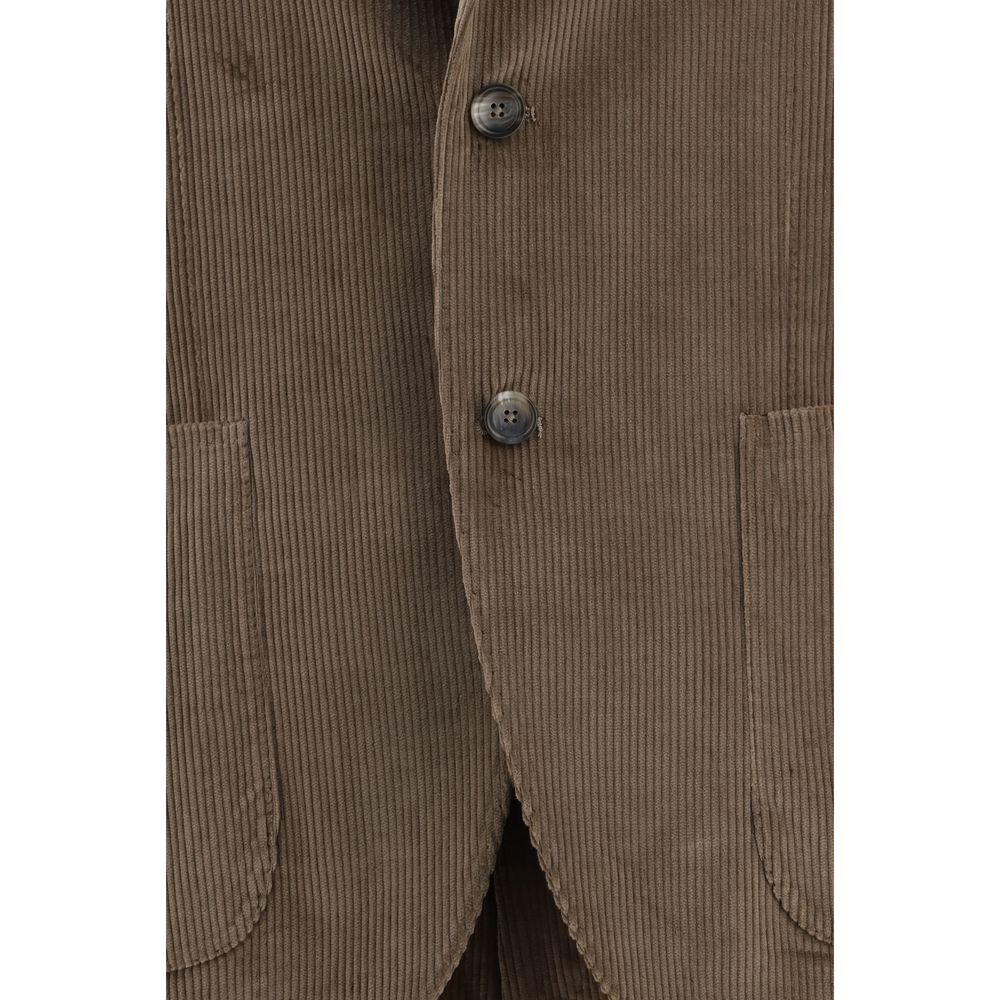 Tagliatore Brown Cotton Two-Piece Suit