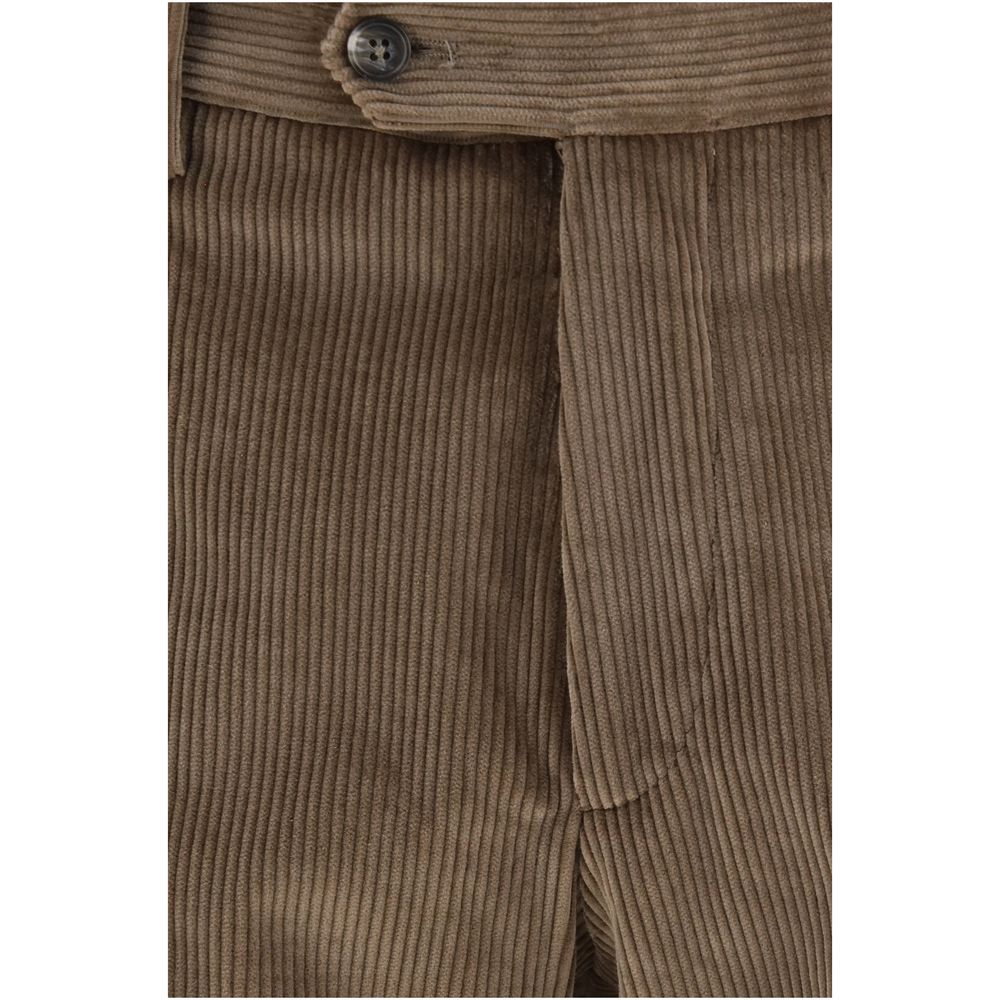 Tagliatore Brown Cotton Two-Piece Suit