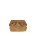 THEMOIRè Beige Suede Leather Clutch Bag