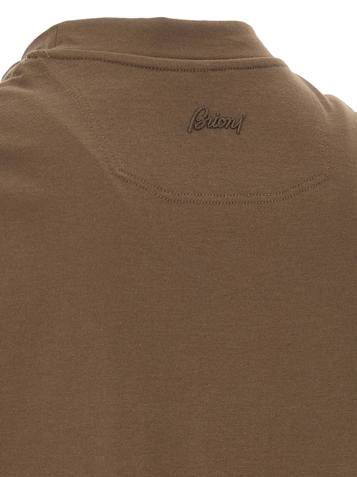 Brioni Brown Cotton T-Shirt