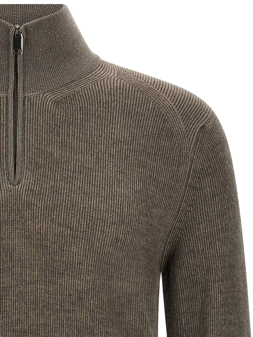 Brioni Brown Cashmere Cardigan