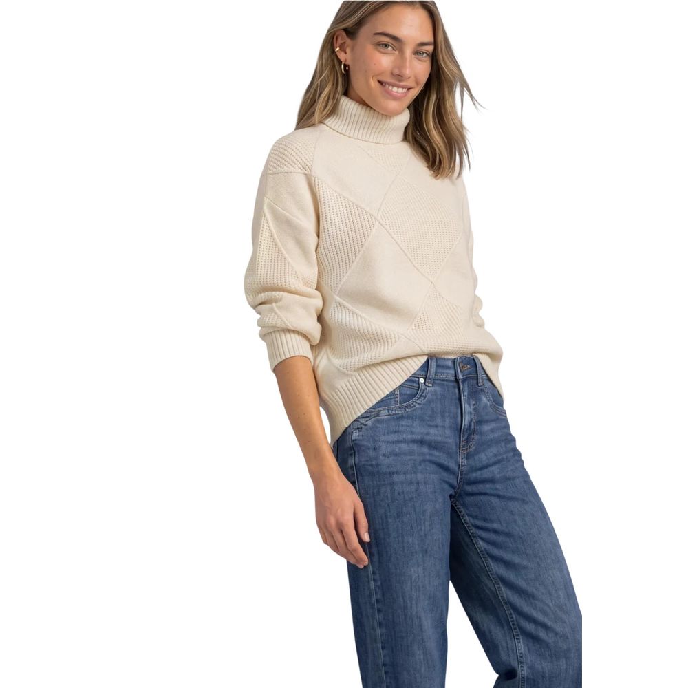 Street One Cream Viscose Turtleneck