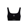Marine Serre Black Cotton Sport Bra