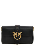 PINKO Black Calfskin Shoulder Bag