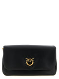 PINKO Black Lamb Leather Crossbody Bag