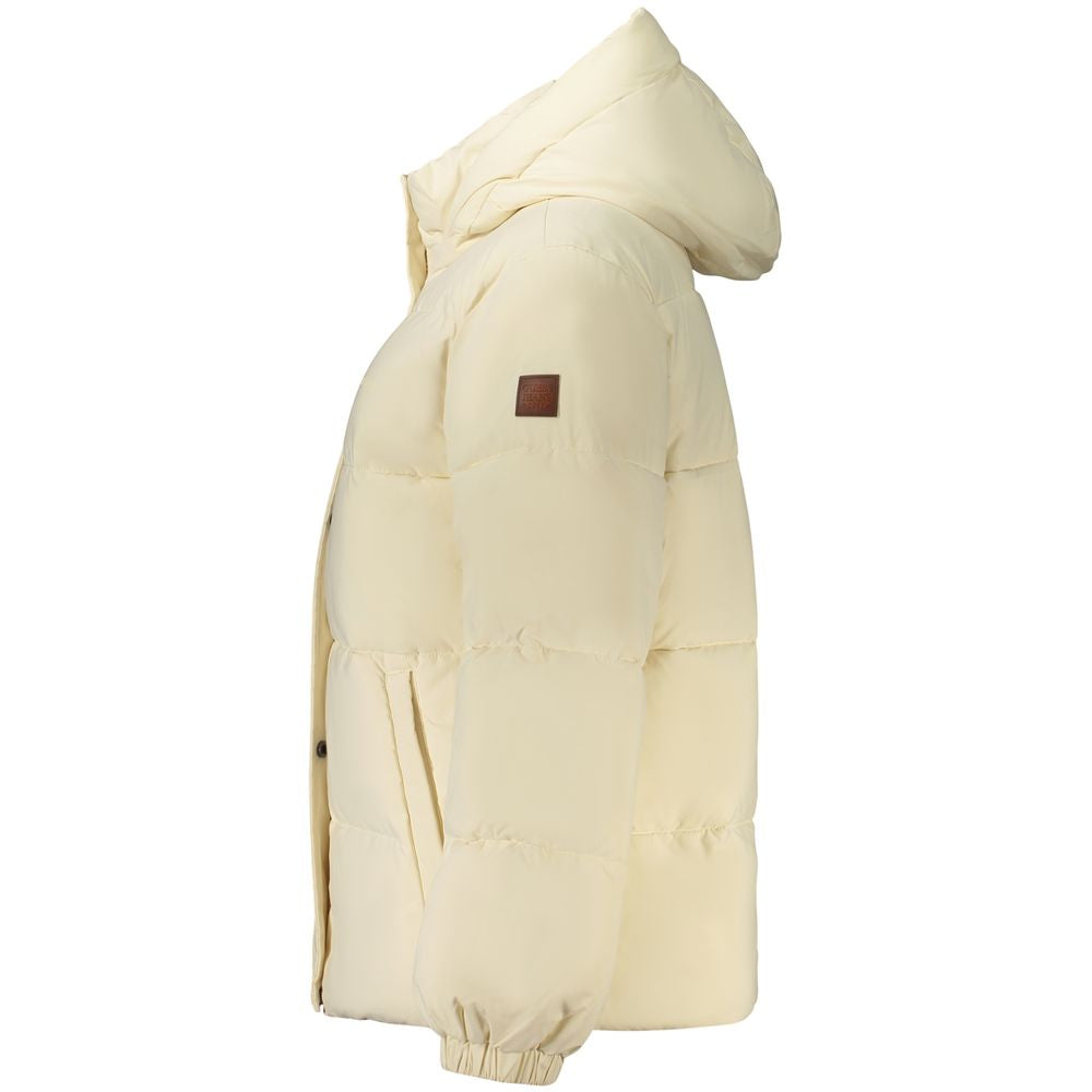 Guess Jeans Cream Polyester Women's Jacket