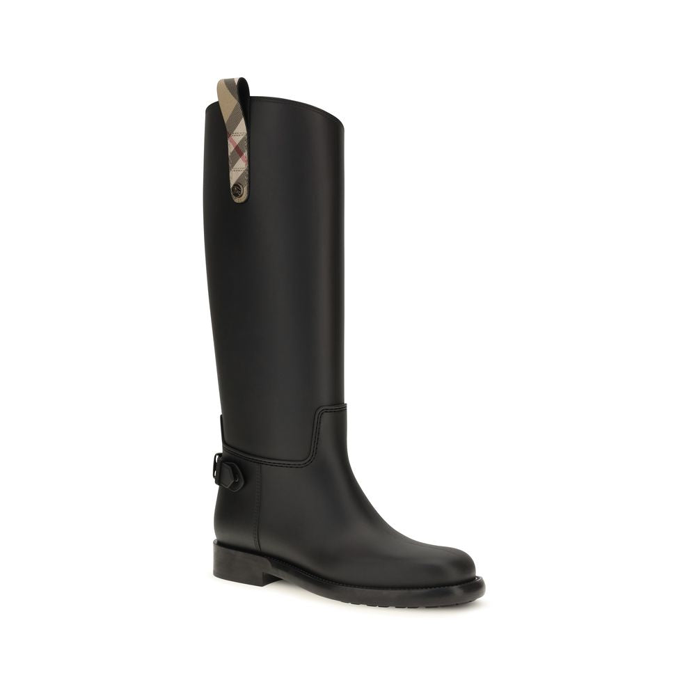 Burberry Black Polyurethane Rain Boots