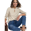 Street One Beige Cotton Long Sleeve T-Shirt