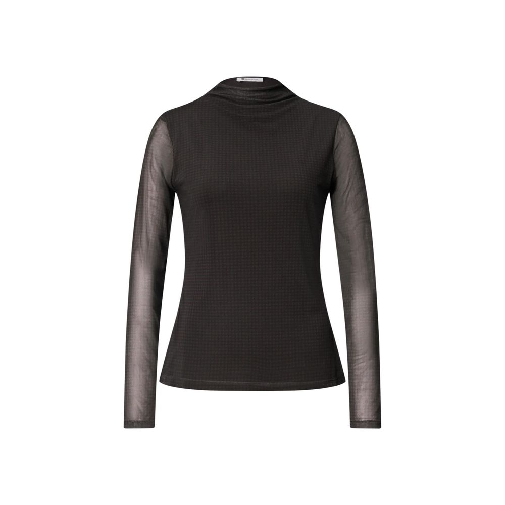 Street One Bicolor Polyester Long Sleeve T-Shirt