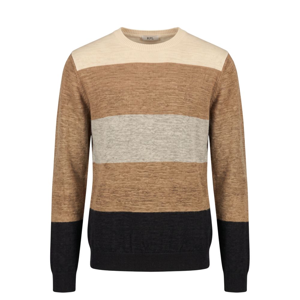 Roberto Pepe Luxury Beige Wool Men Sweater