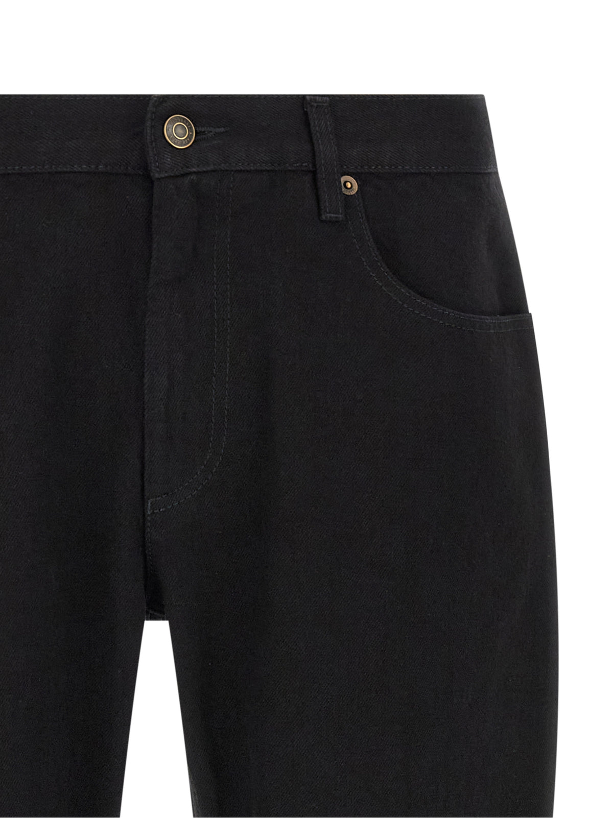 Burberry Black Cotton Straight-Leg Jeans