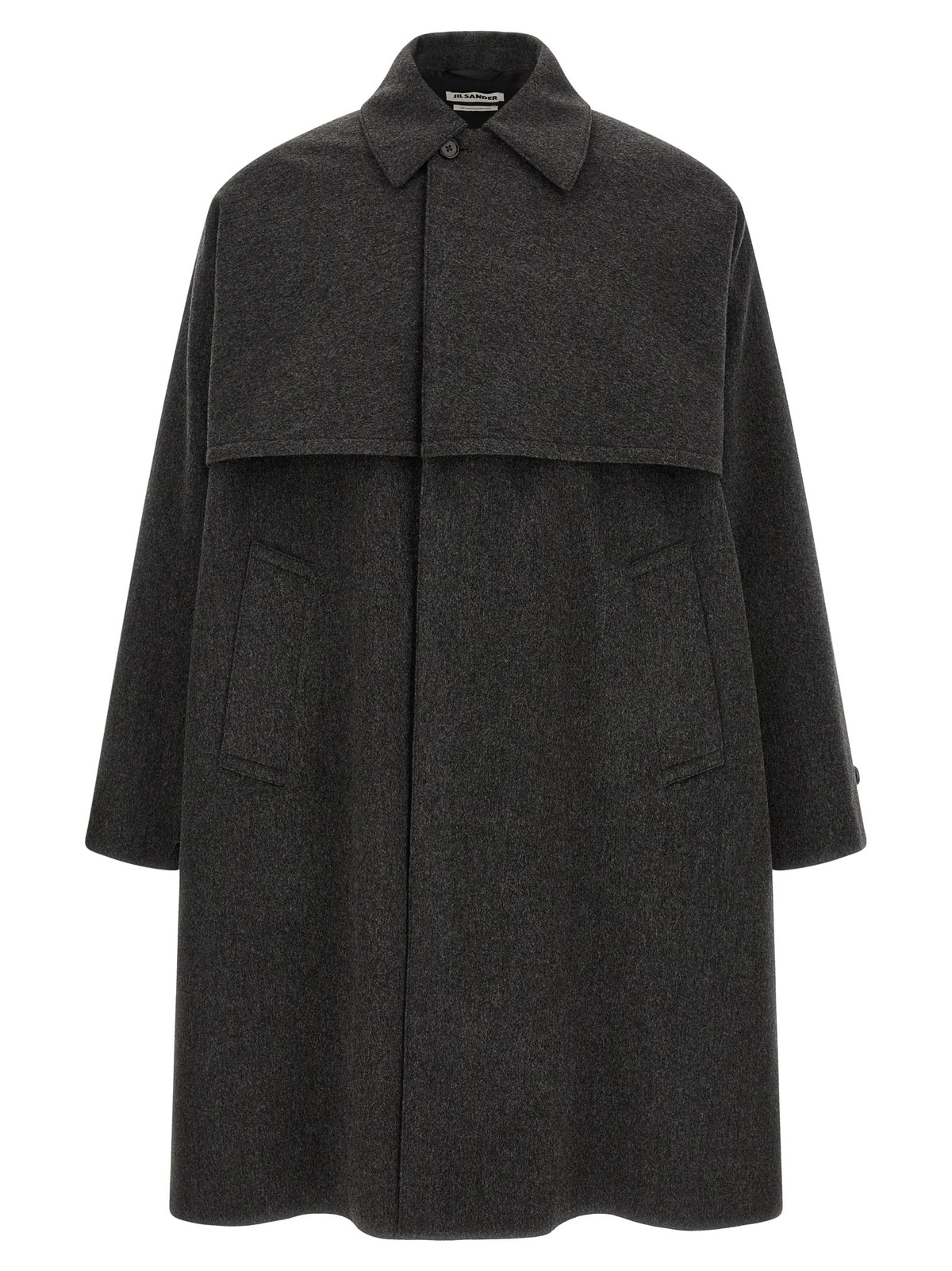 Jil Sander Gray Wool Coat