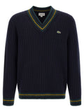 Lacoste Blue Wool Cardigan