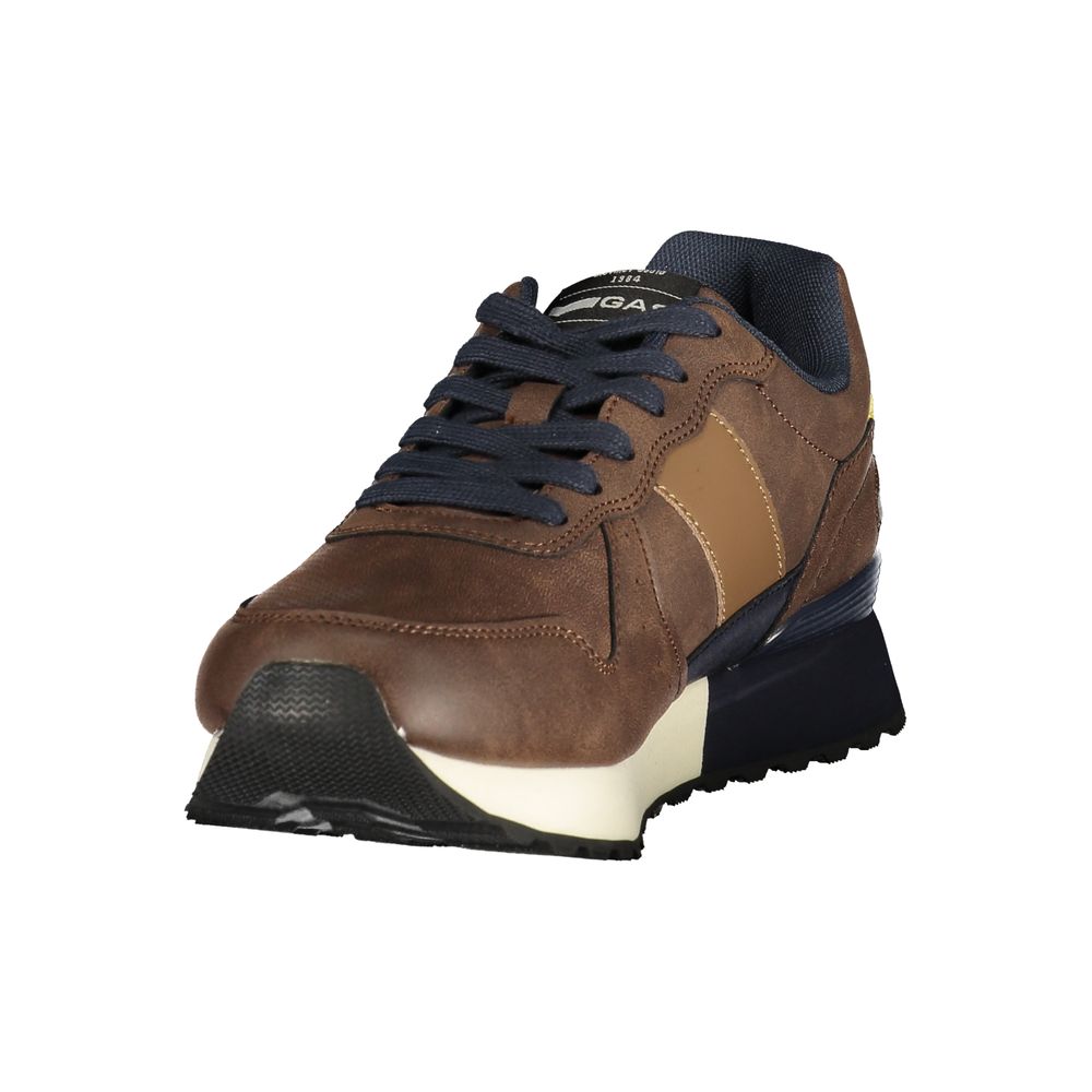 Gas Brown Polyurethane Men's Sneaker