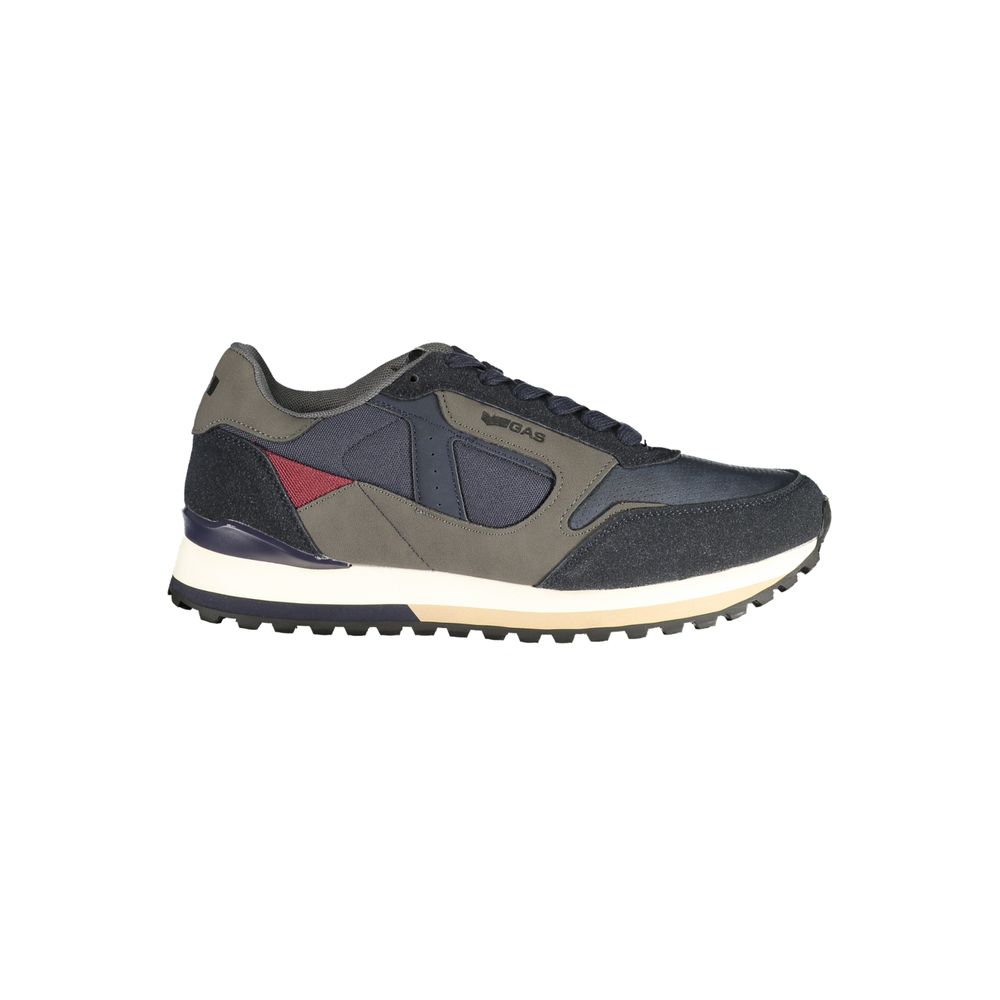 Gas Blue Polyurethane Men's Sneaker