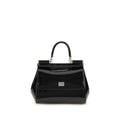 Dolce & Gabbana Black Calf Leather Bos Taurus Handbag