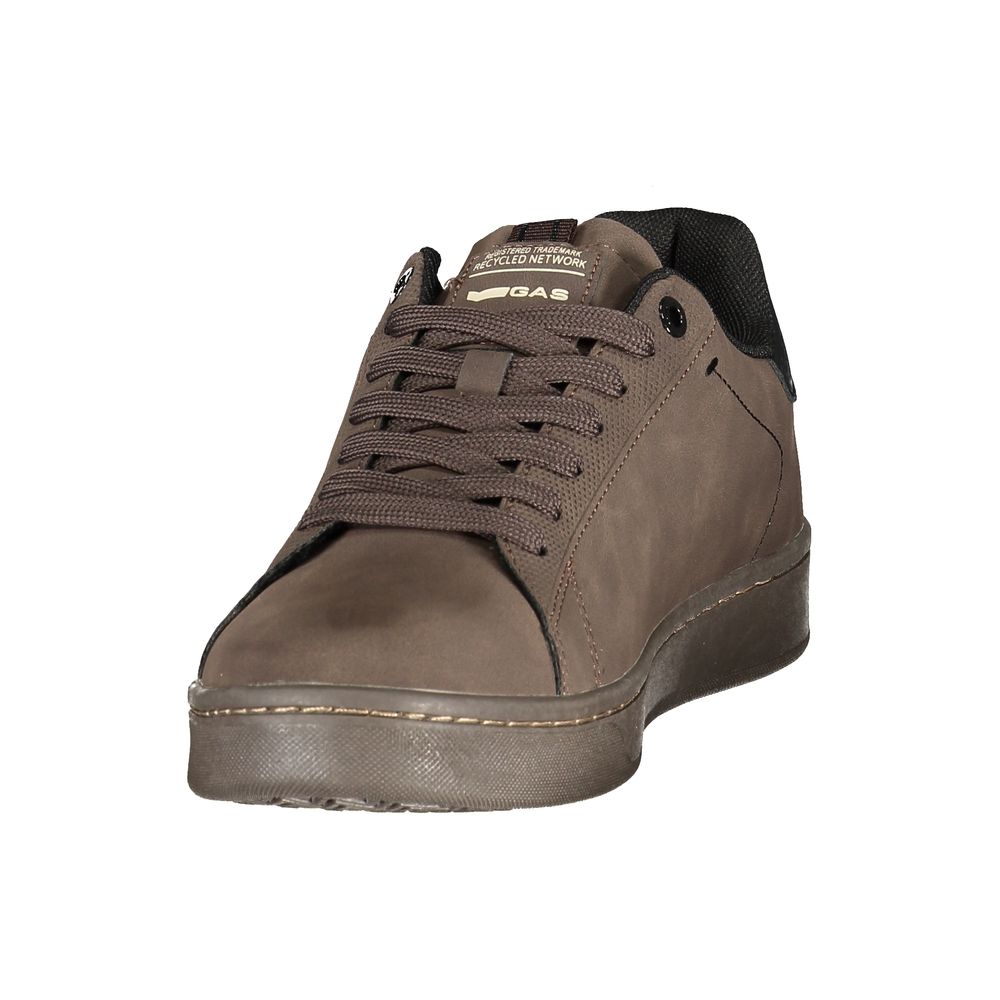 Gas Brown Polyurethane Mens Sneaker