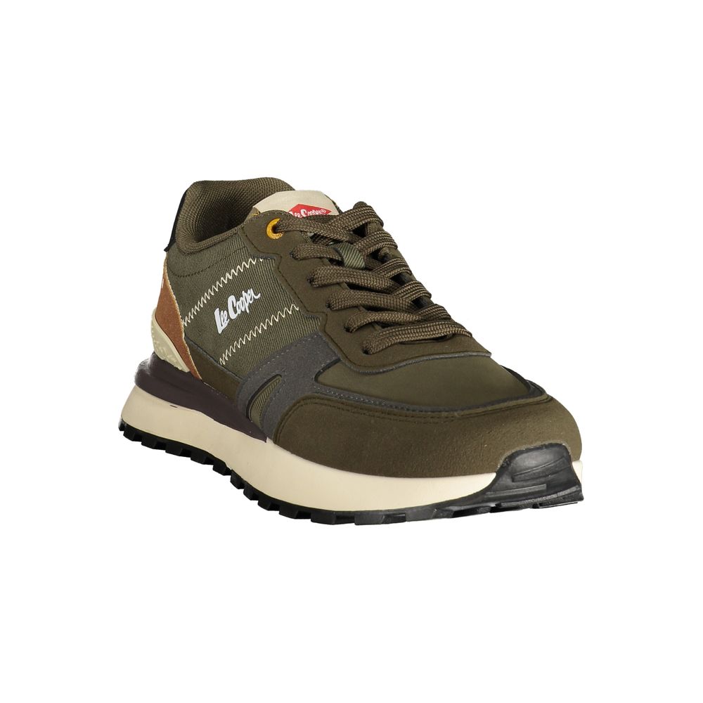 LEE COOPER Green Polyester Athletic Sneakers