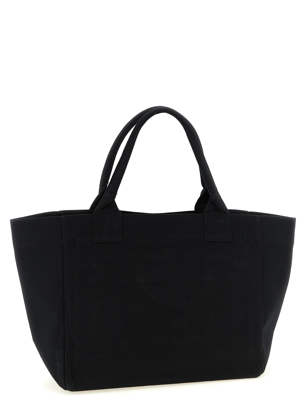 Ganni Black Recycled Cotton Tote Bag