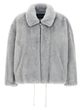 SIMONETTA RAVIZZA Gray Mink Full-Length Jacket