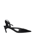 The Attico Black Leather High Heel Pumps