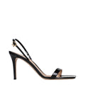 Gianvito Rossi Black Leather Stiletto Heel Sandals