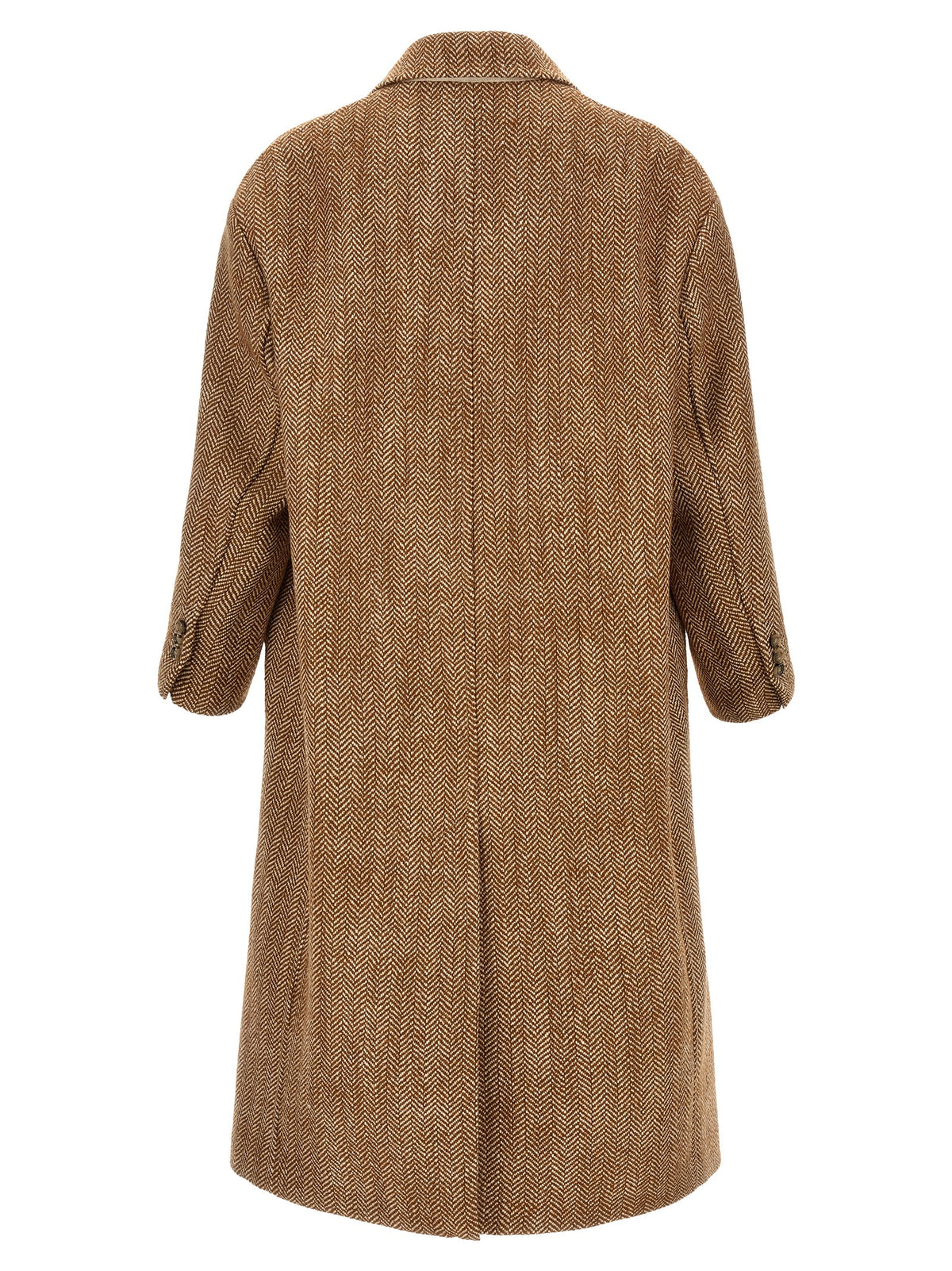 Ami Paris Brown Virgin Wool Coat