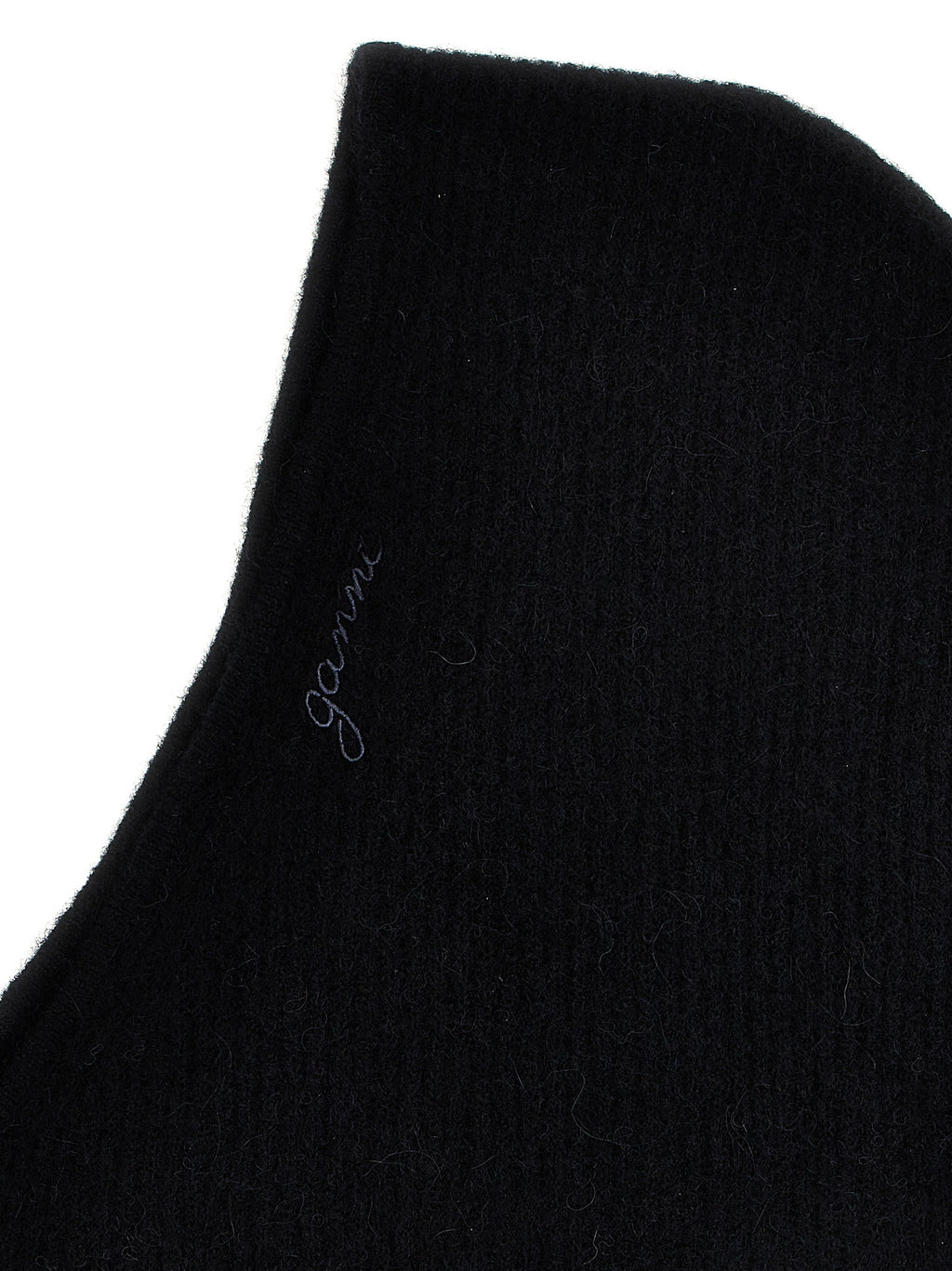 Ganni Black Wool Hat
