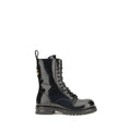 Dolce & Gabbana Black Calf Leather Bos Taurus Lace-Up Boots