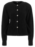 ROTATE BIRGER CHRISTENSEN Black Wool Cardigan