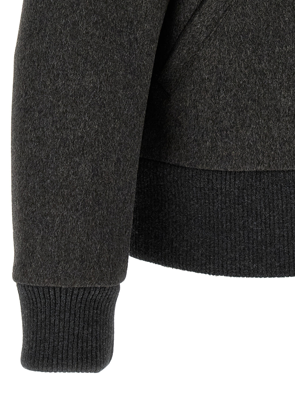 Lardini Gray Virgin Wool Bomber