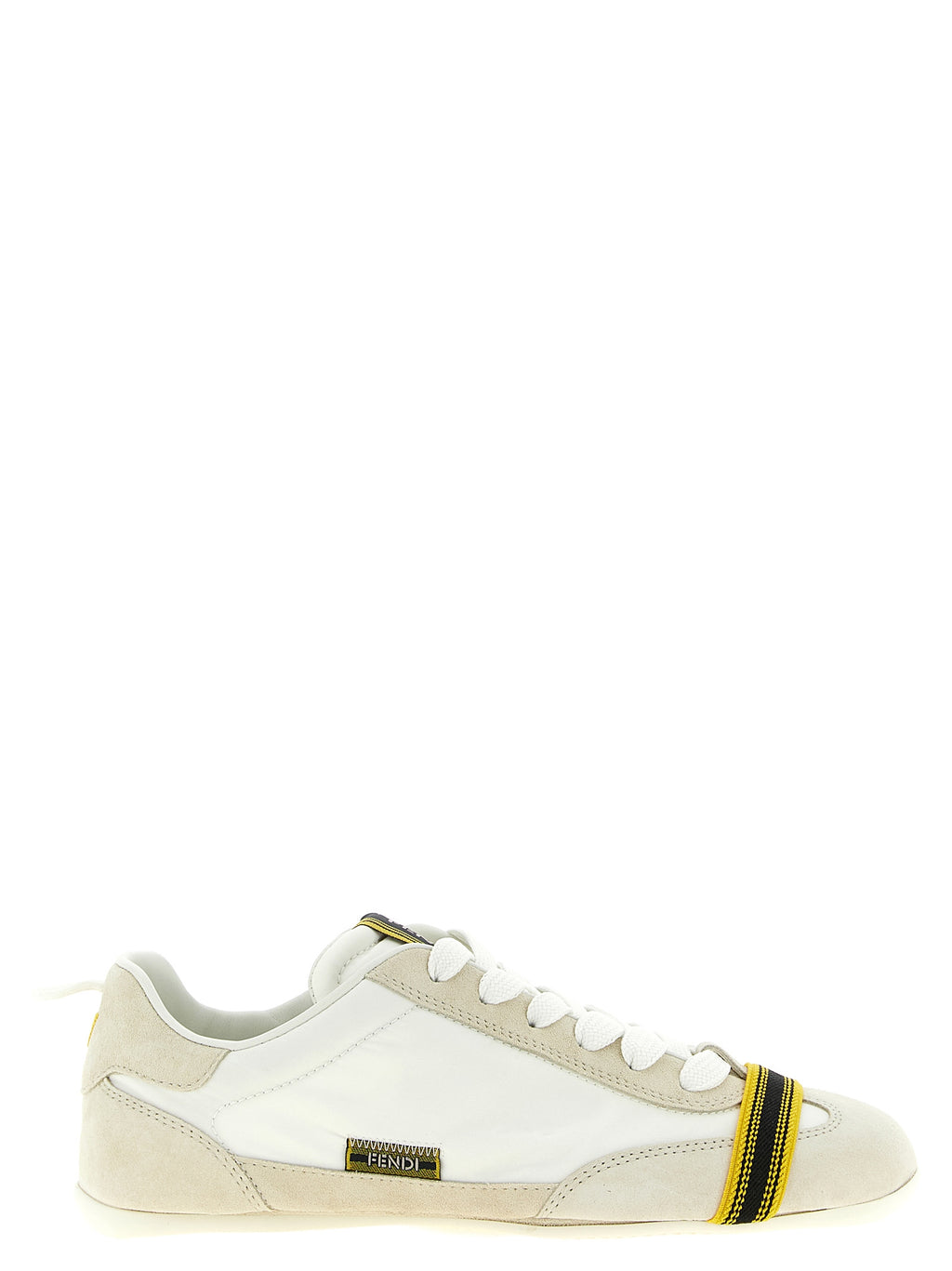 Fendi White Calfskin Athletic Sneakers
