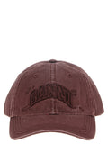 Ganni Bordeaux Organic Cotton Cap (Baseball Hat)
