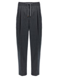 Brunello Cucinelli Gray Virgin Wool Casual Pants